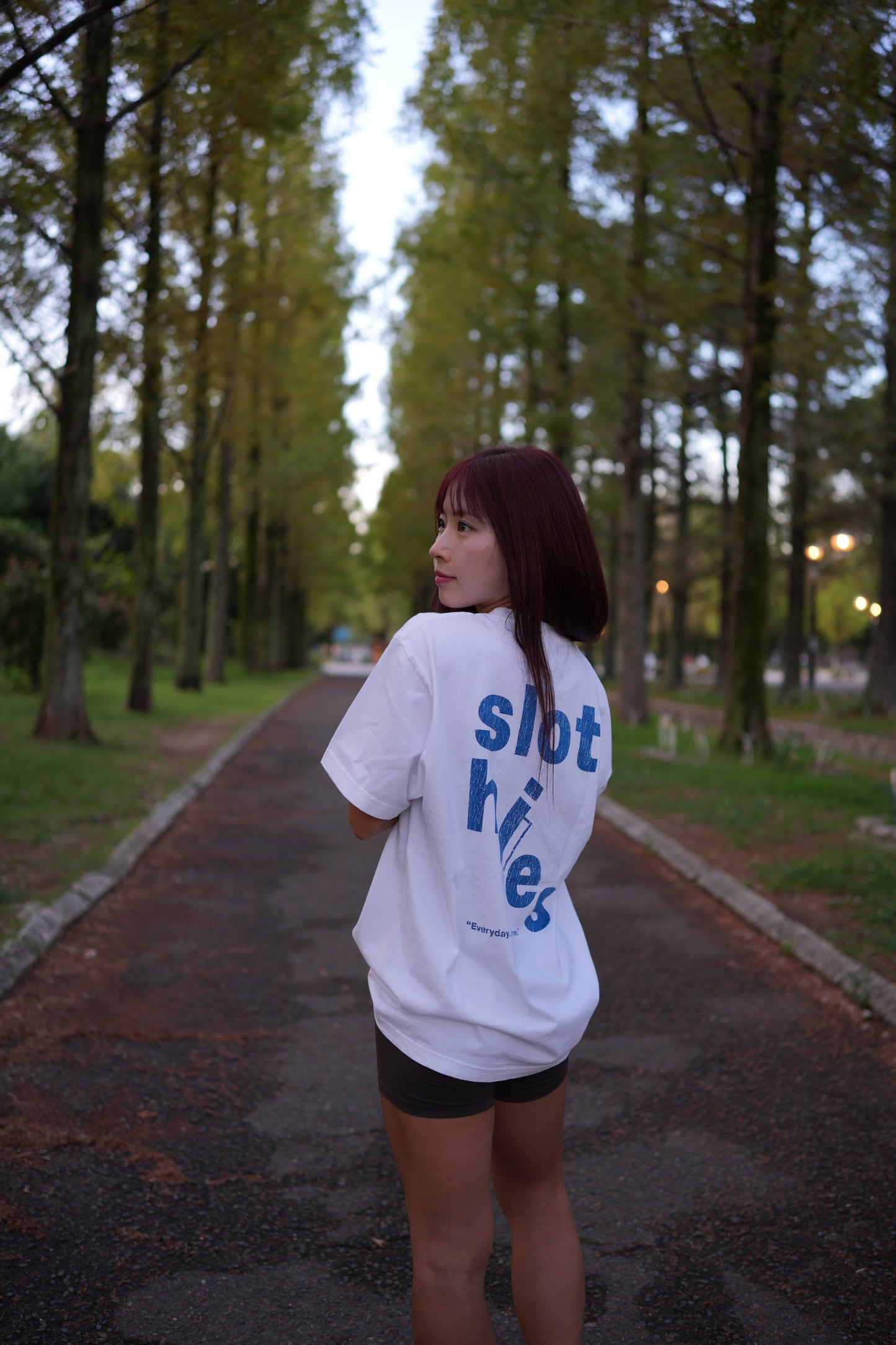Pigment Dye Oversized LogoT-shirt