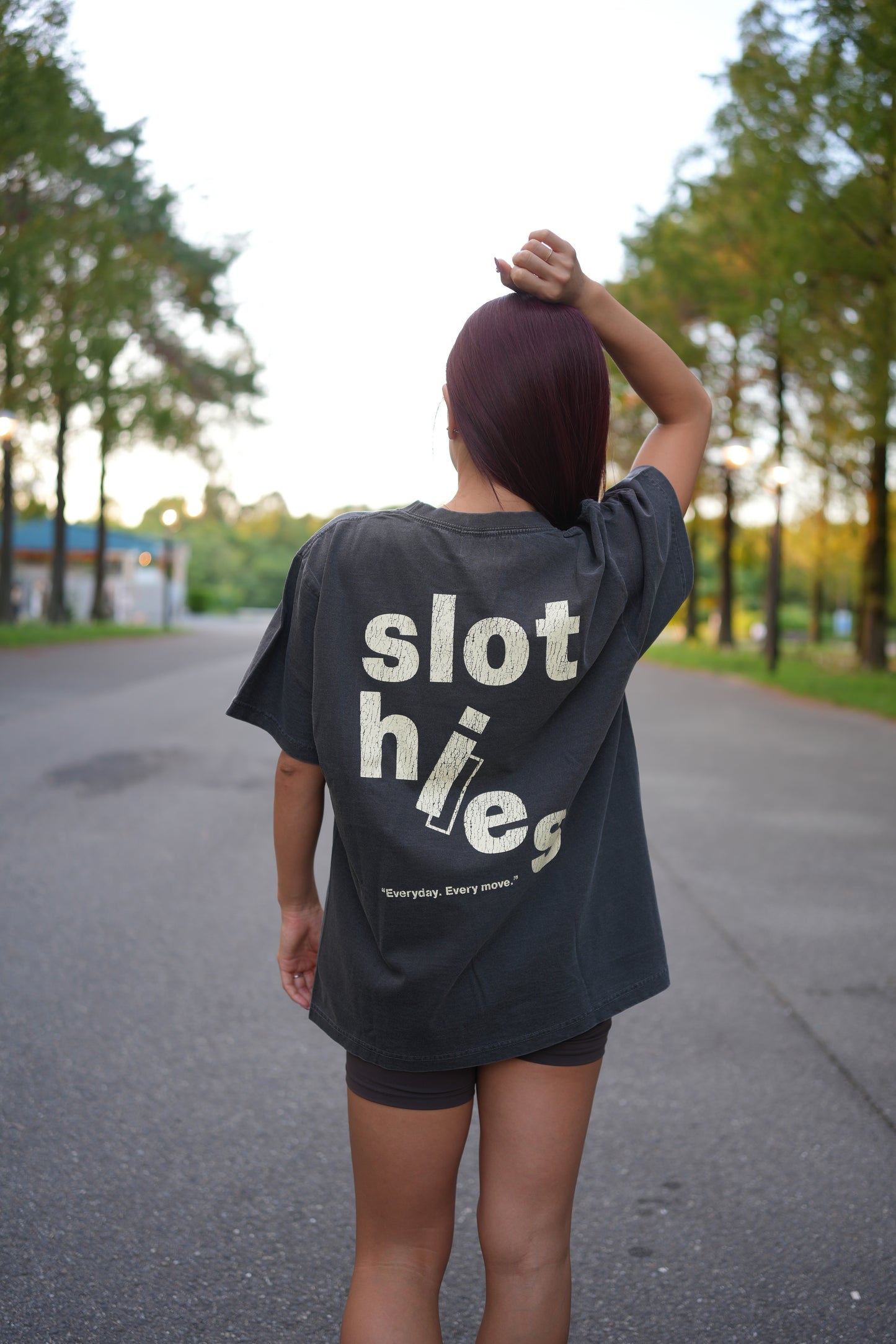 Pigment Dye Oversized LogoT-shirt