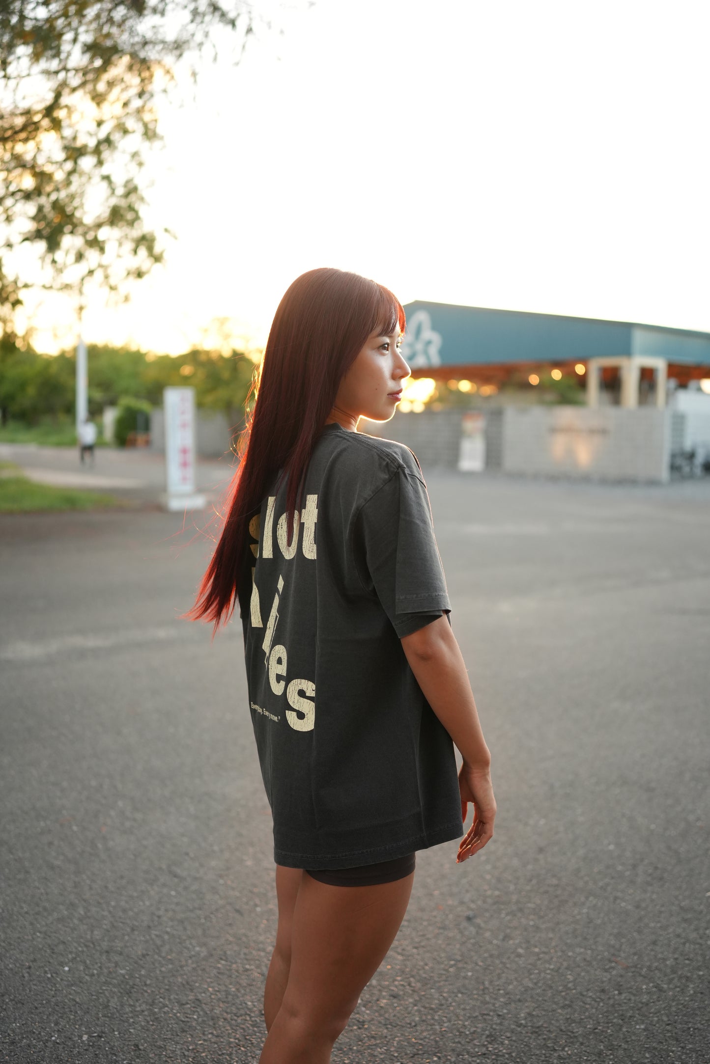 Pigment Dye Oversized LogoT-shirt