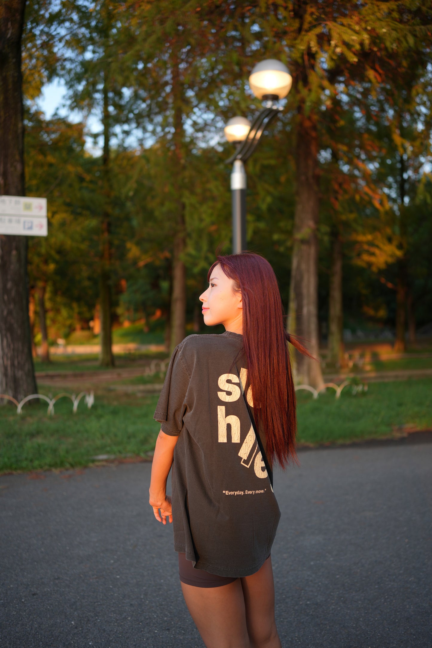 Pigment Dye Oversized LogoT-shirt